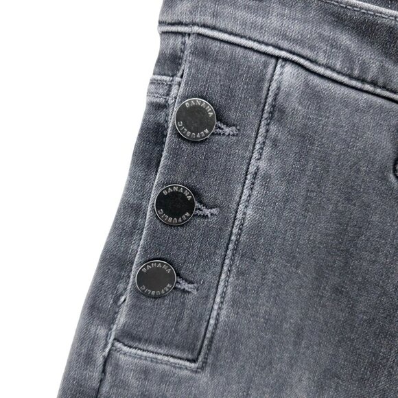 NWT Banana Republic Premium Denim Gray High Rise Skinny Ankle Jeans Size 29 - Picture 3 of 11